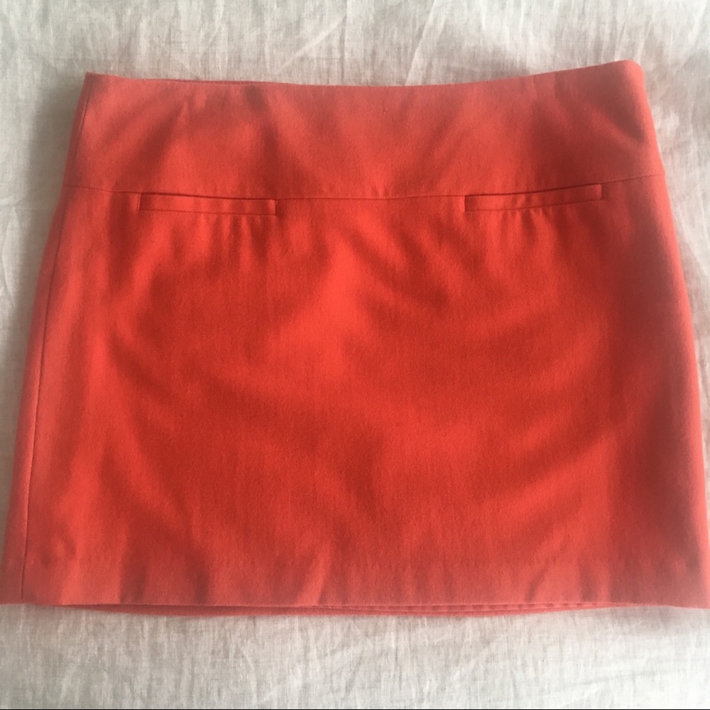 Size 12 Orange Wool Mini Skirt from Gap